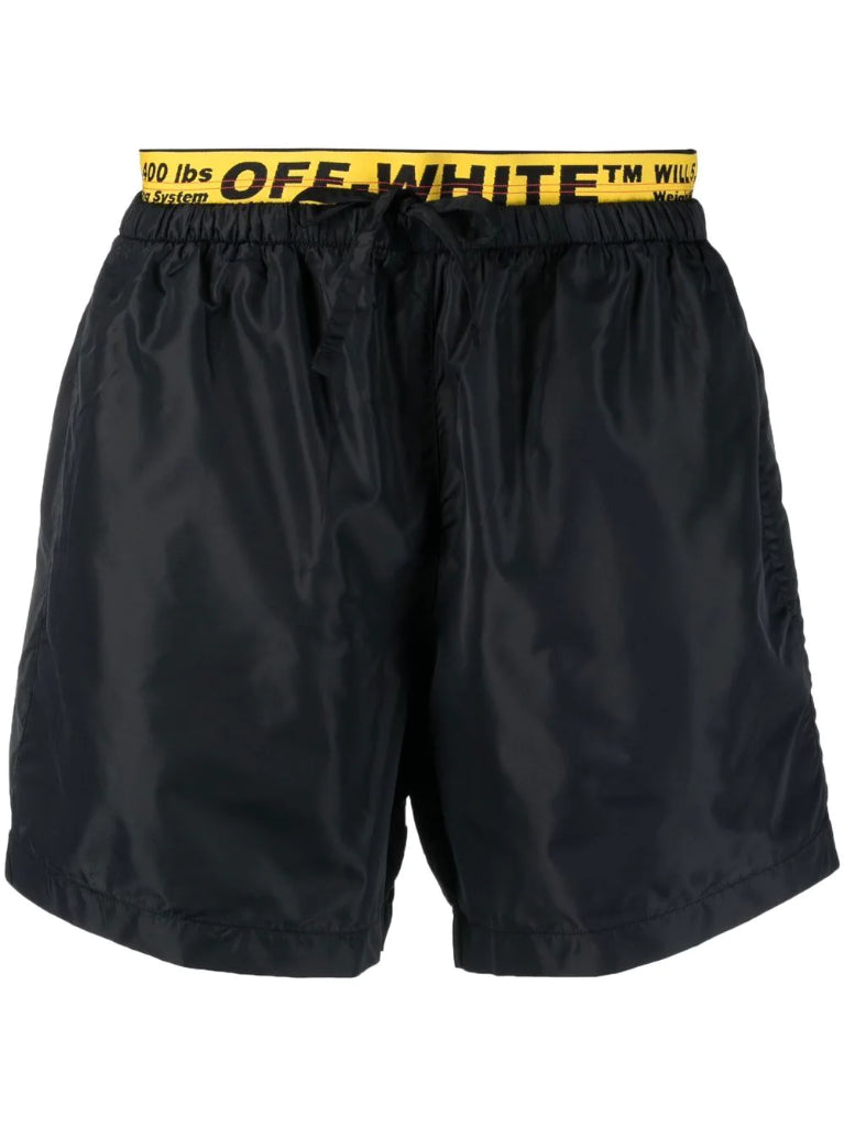 Off-White CLASSIC INDUSTRIAL SWIMSHORTS BLACK YELLOW