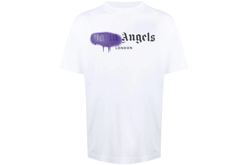 Palm Angels London Sprayed Logo T-shirt White