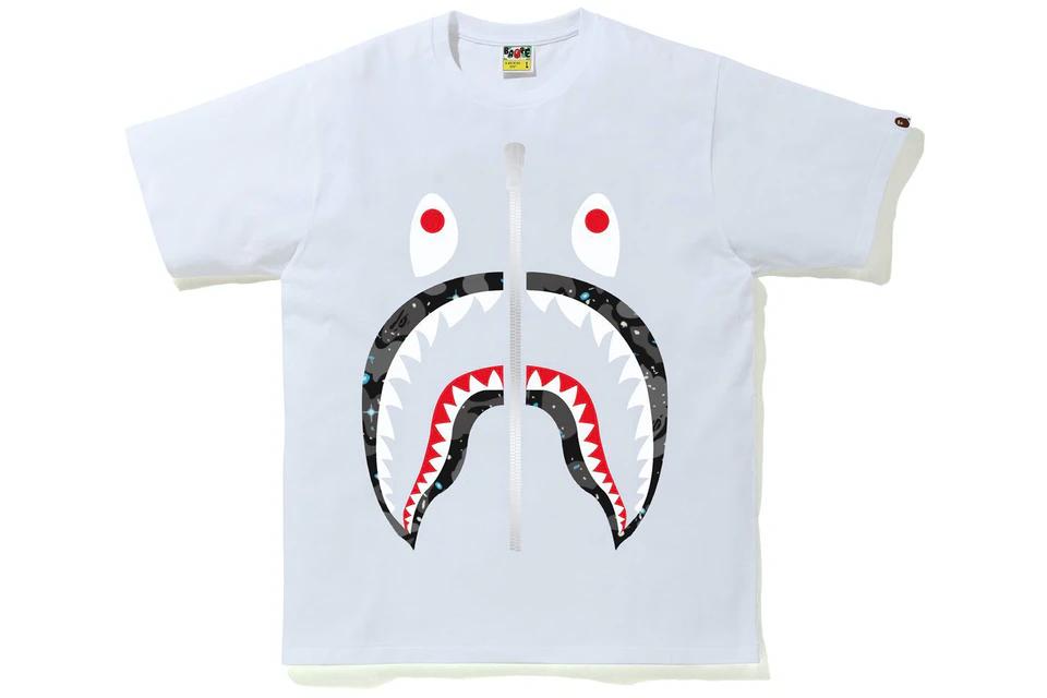 BAPE Space Camo Shark Tee (SS21) White