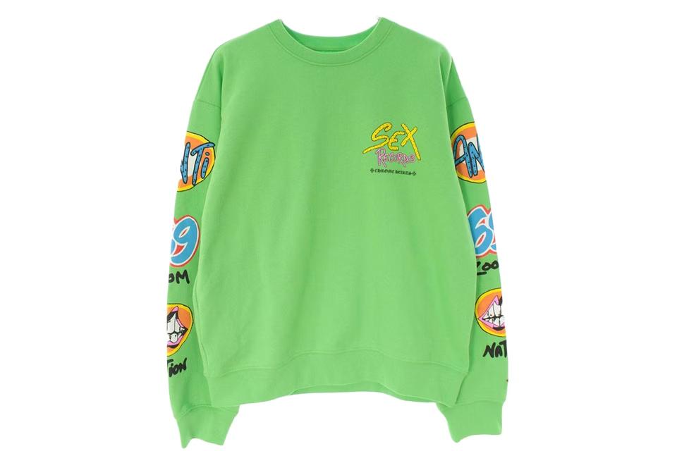 Chrome Hearts Matty Boy Sex Records Crewneck Sweatshirt Citrus