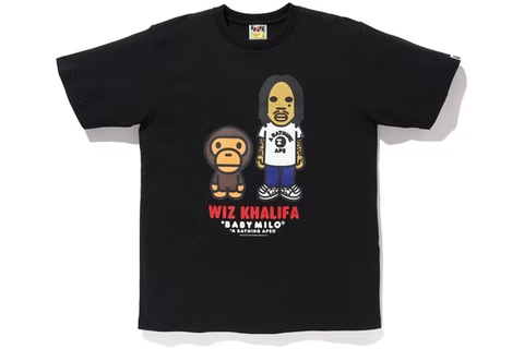 BAPE Baby Milo x Wiz Khalifa Tee Black