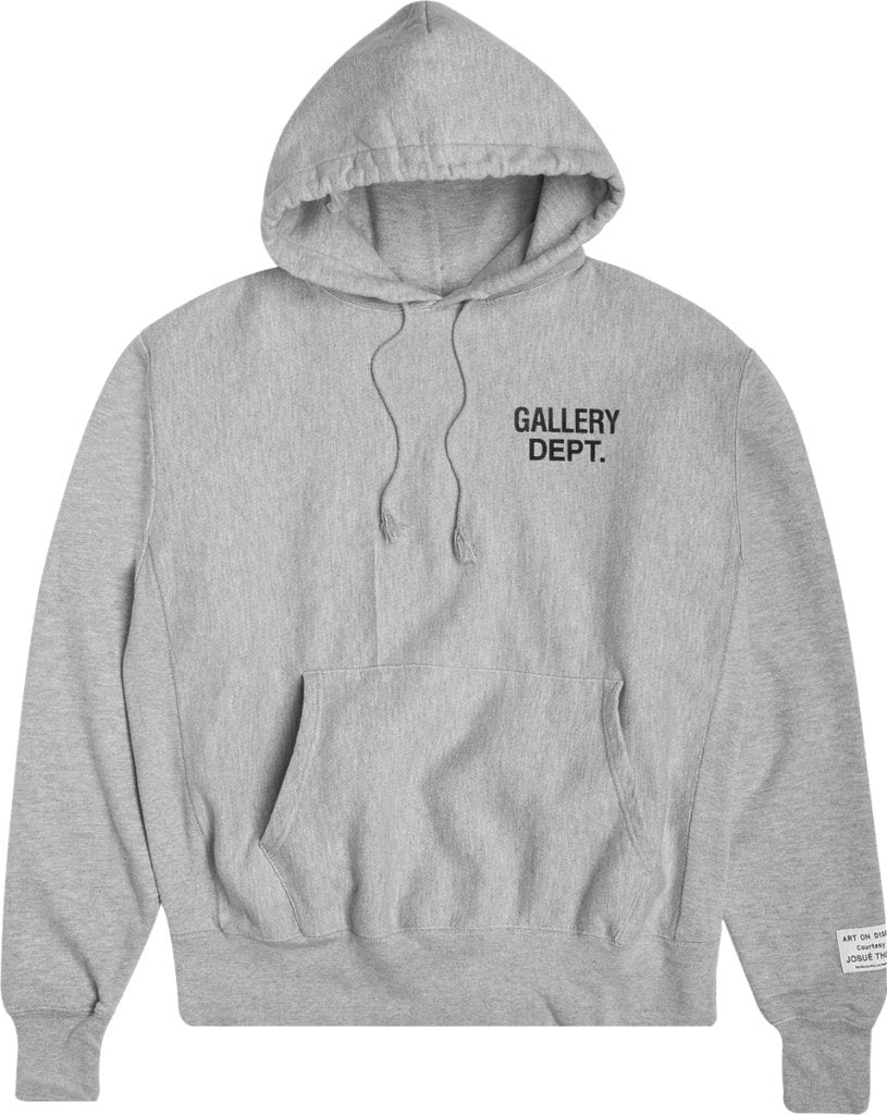 Gallery Dept. Grey Logo Print Hoodie