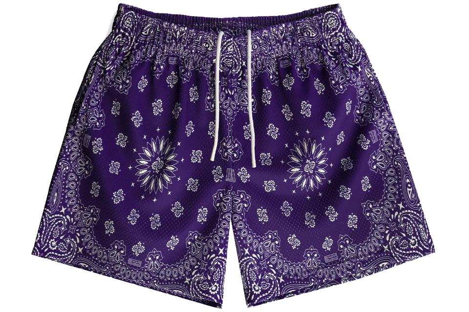 Bravest Studios Paisley Purple Shorts