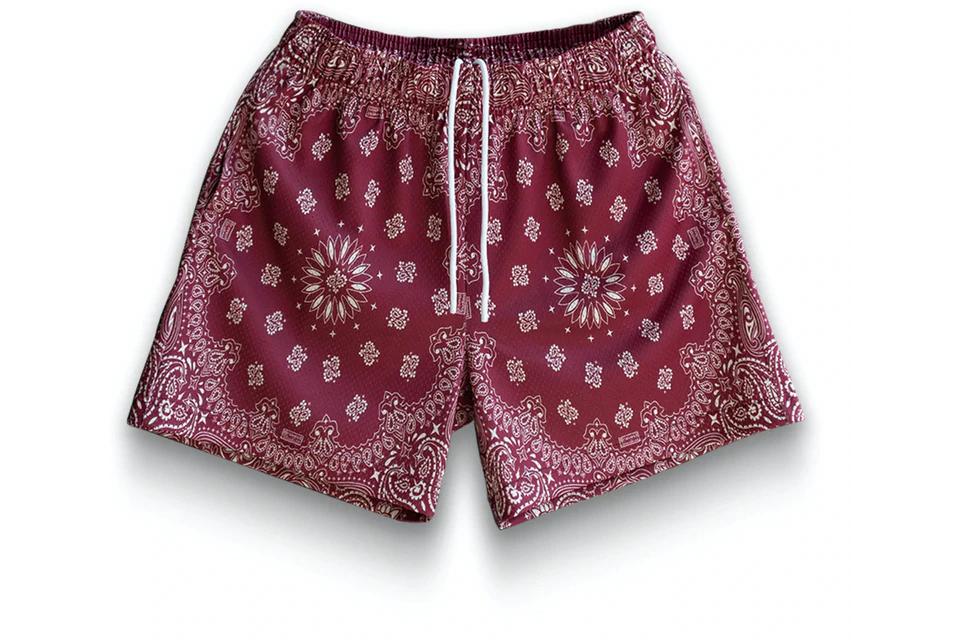 Bravest Studios Burgundy Paisley Shorts