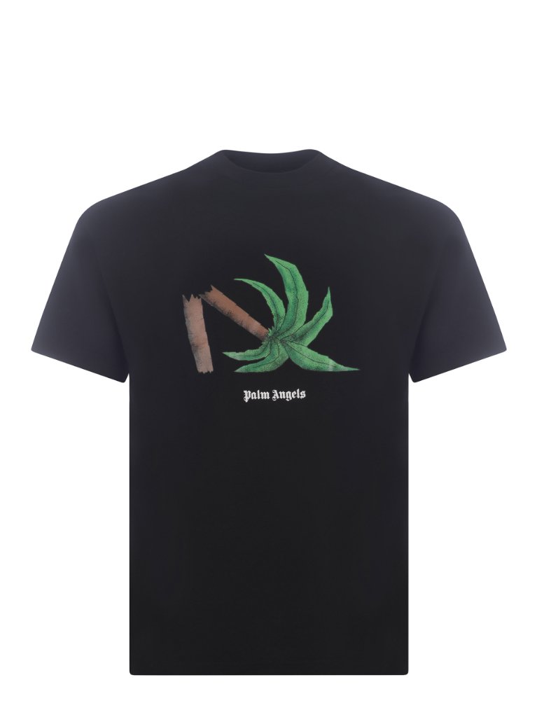 Palm Angels Broken Palm-print t-shirt black