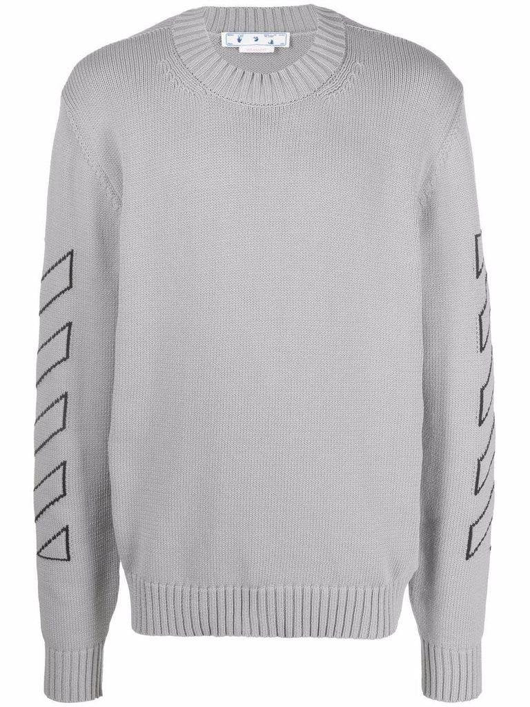 OFF-WHITE™ GRAY DIAG COTTON SWEATER