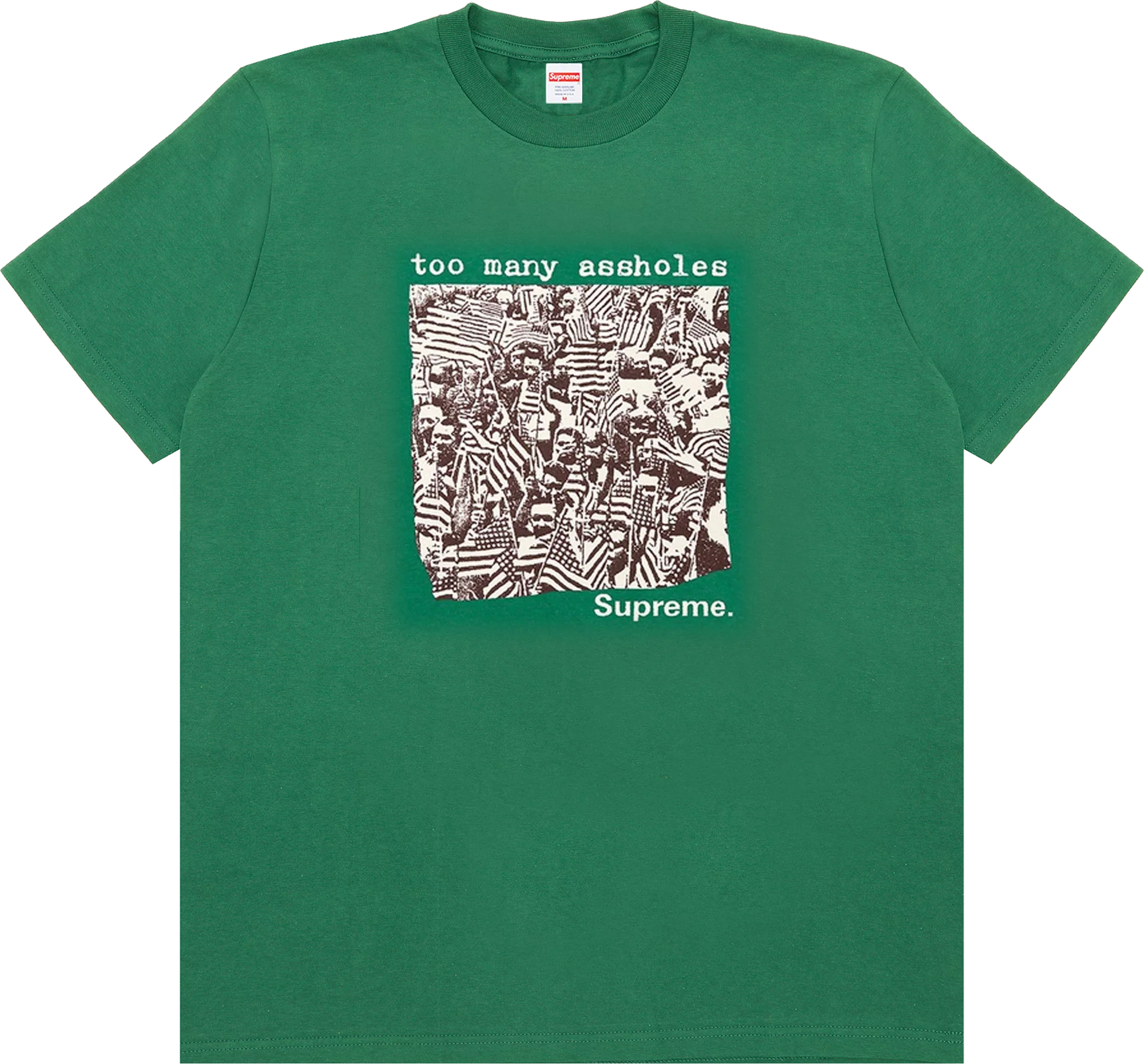 Supreme Too Many Assholes Tee Light Pine