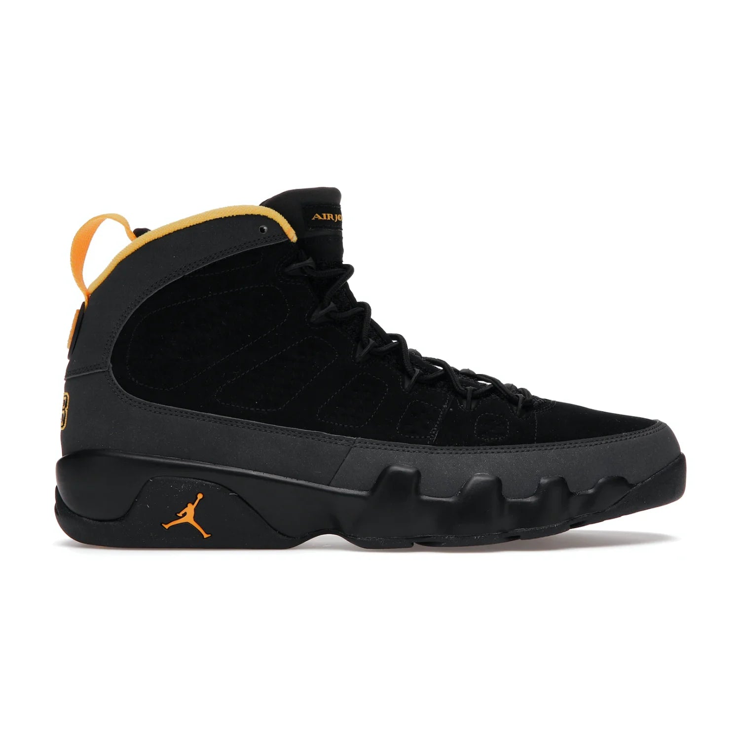 Jordan 9 Retro Dark Charcoal University Gold