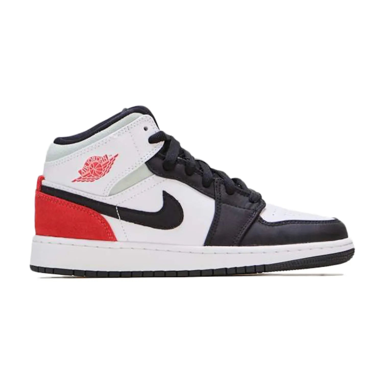 Jordan 1 Mid SE White Black Red Spruce (GS)