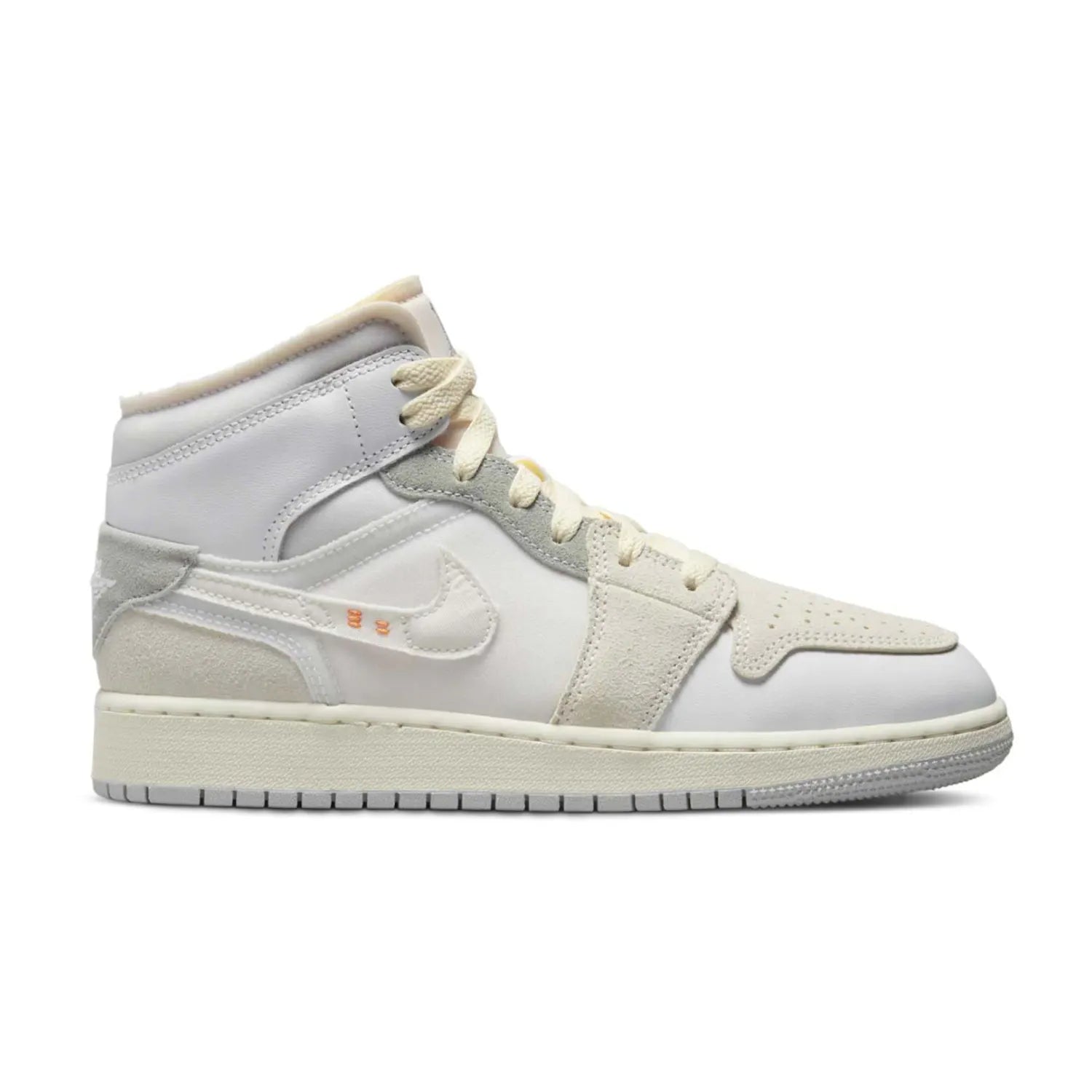 Jordan 1 Mid SE Craft Inside Out White Grey (GS)