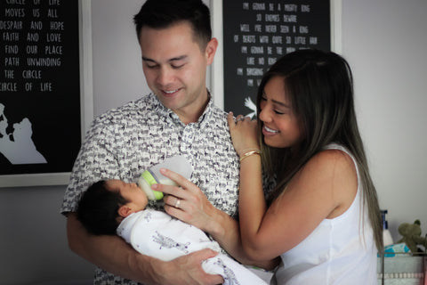 newborn photo shoot black and white outfits family 