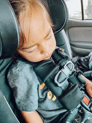 Toddler boy car seat road trip sleeping