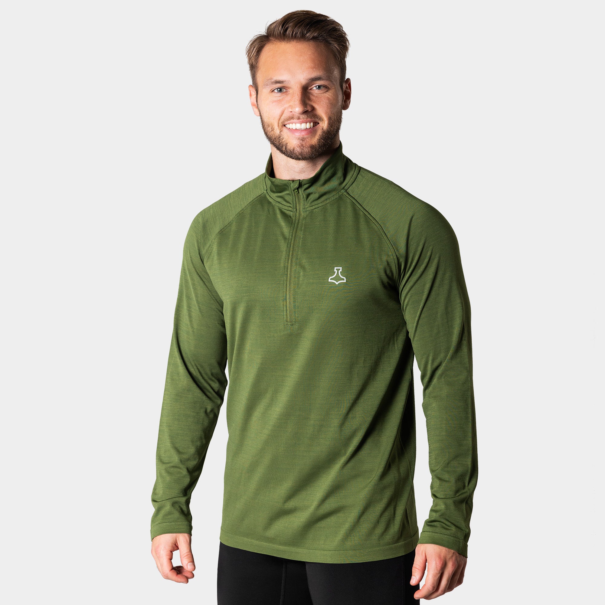 Se liiteGuard Zip-trøje | Grøn | Str. S | Mænd hos liiteGuard