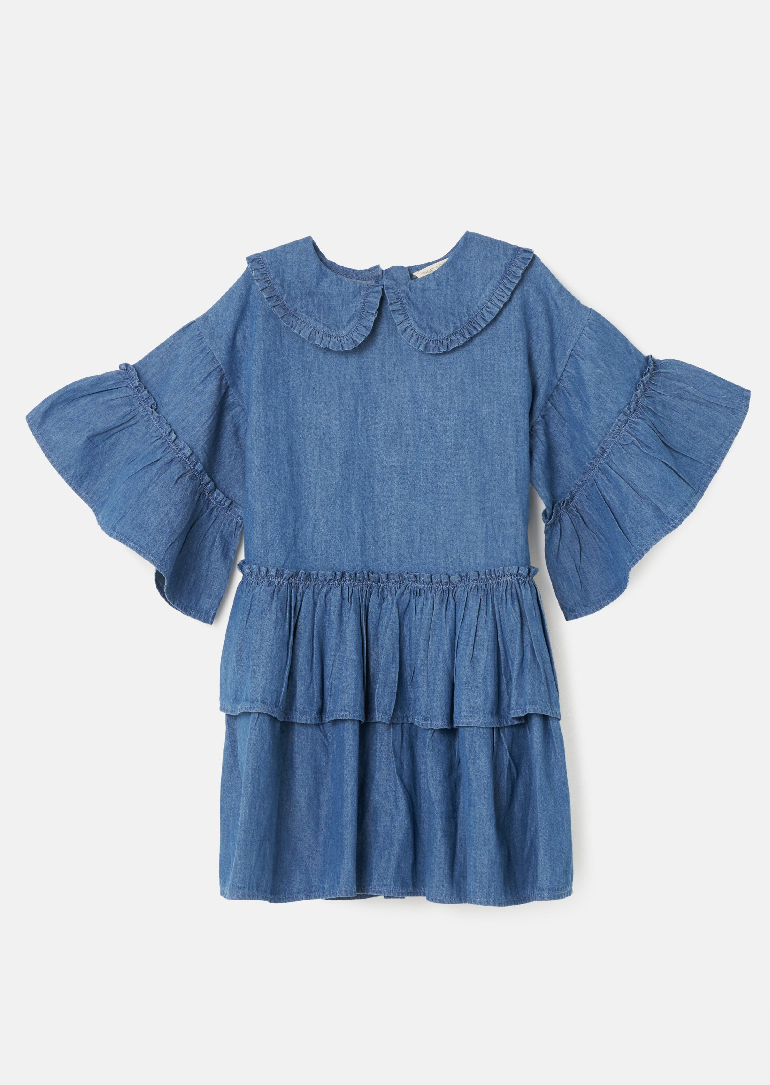 SONIA RYKIEL ENFANT embroidered-logo Denim Dress - Farfetch