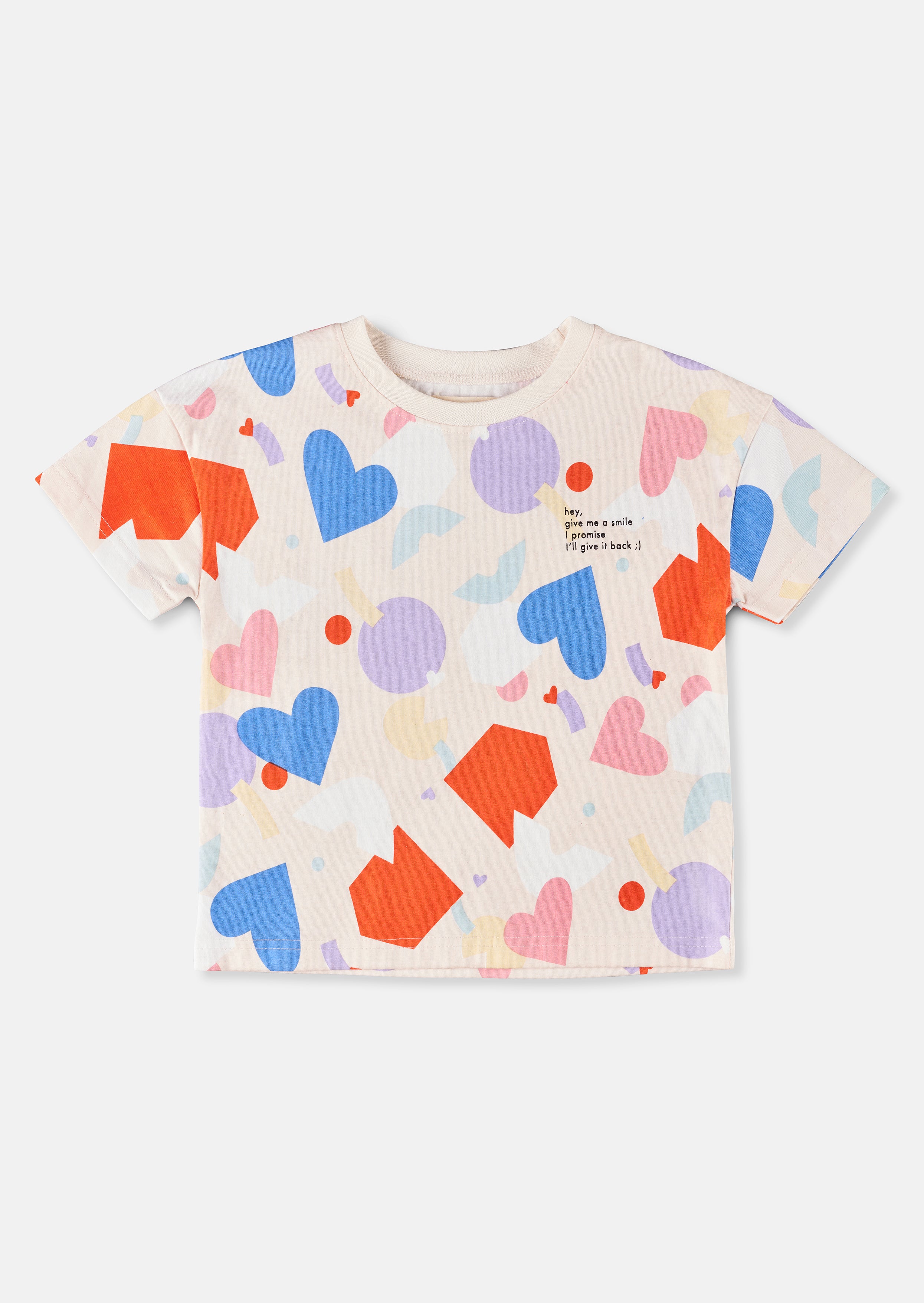 Girls Multi Color Printed Cotton T-Shirt