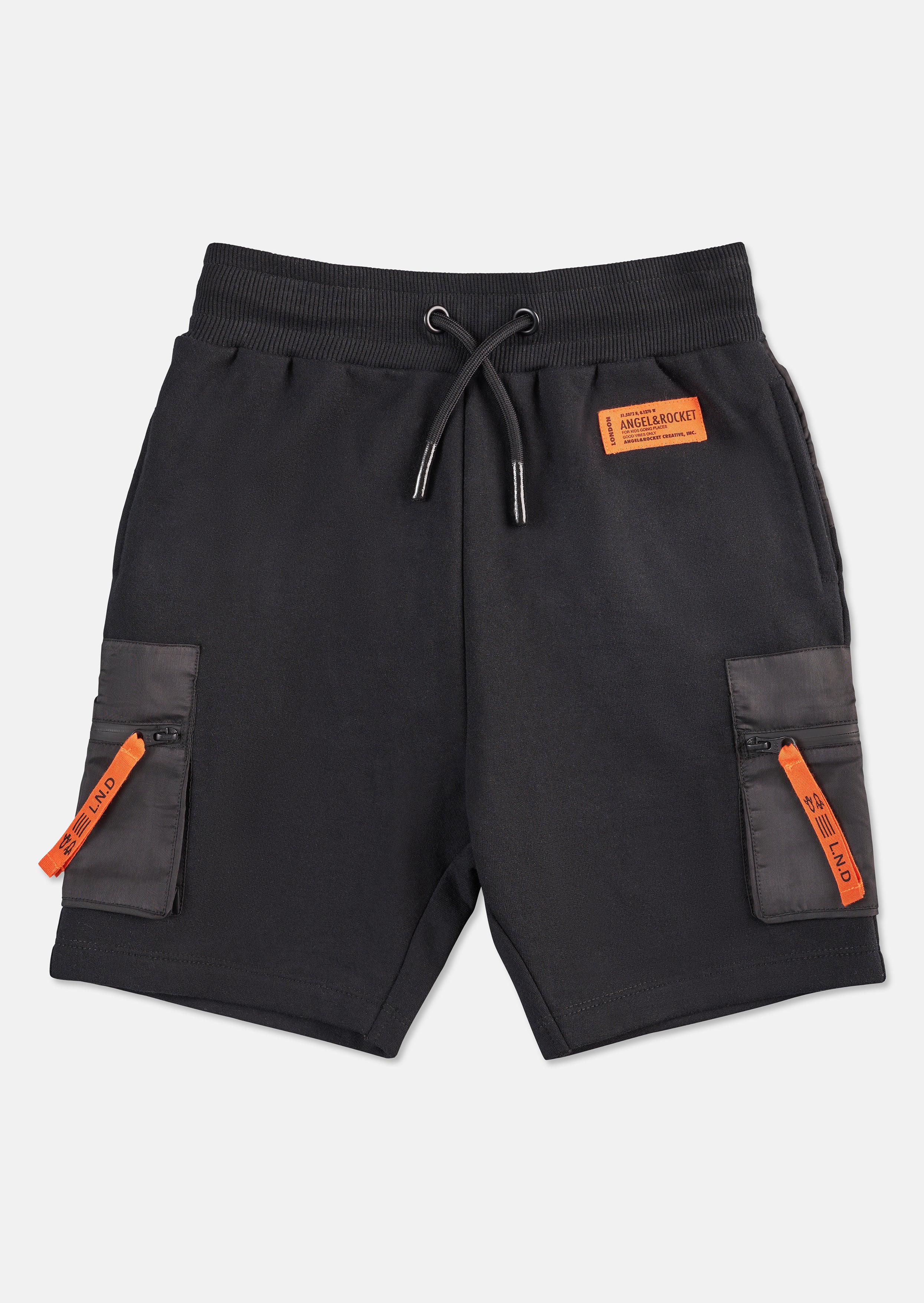 Boys Black Shorts with Pocket