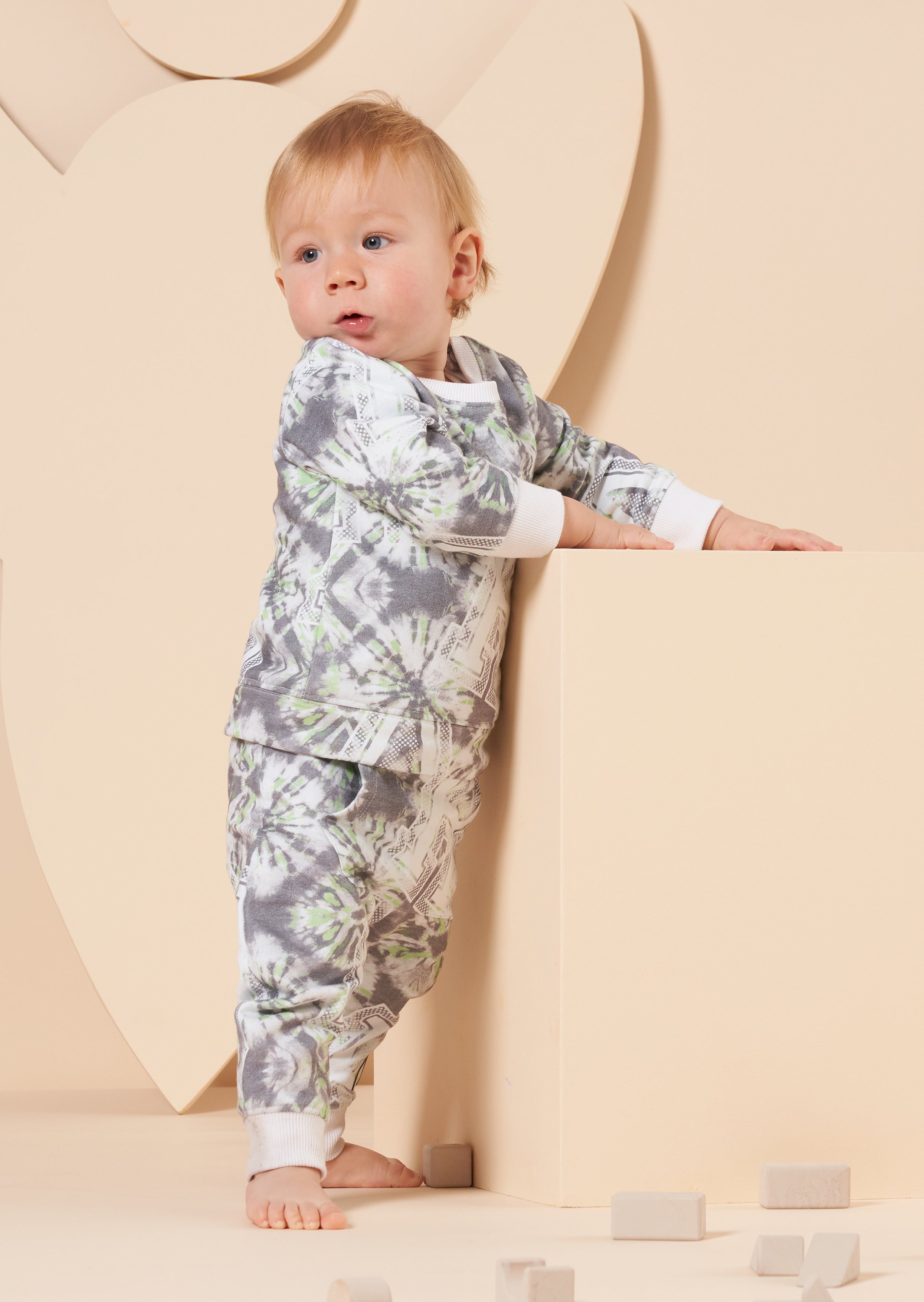 Baby Boy Tie Dye Printed Co-ordinated Set