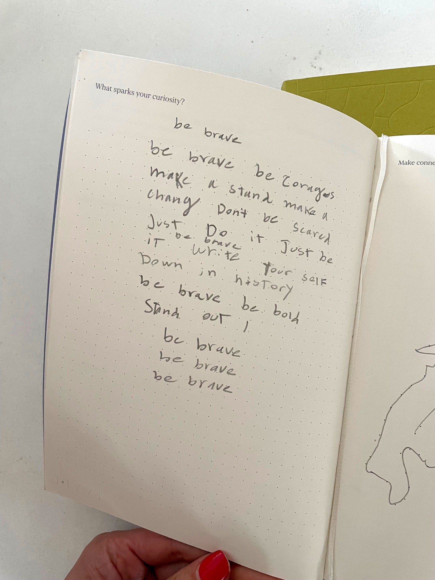 Be Brave journal entry from Angela Tafoya