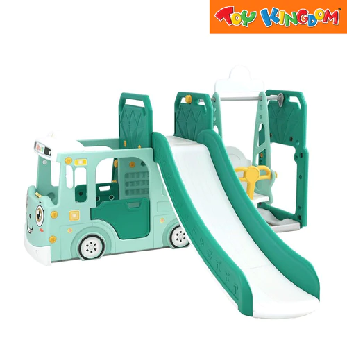 Green Bus Playhouse with Swing