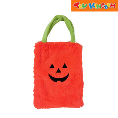 Halloween Orange Trick or Treat Plush Bucket