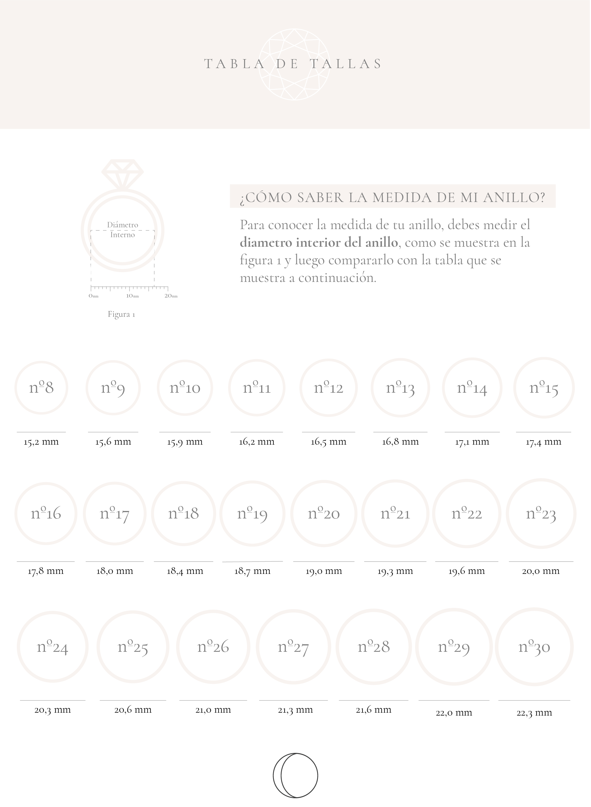 ¿Quieres comprarte un anillo y no sabes cual es tu talla?  ¡No te preocupes! Nosotros te ayudamos a descifrarlo, sigue las siguientes instrucciones y podrás ver con claridad de que talla son tus anillo.