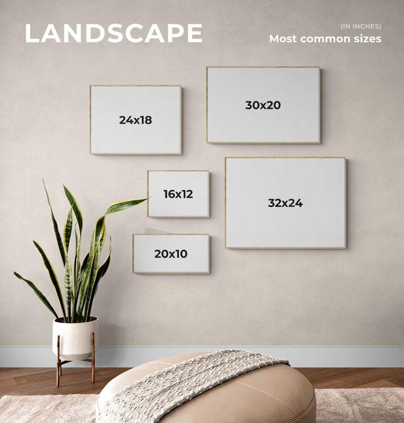 Landscape art sizes