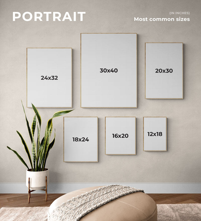 Portrait art sizes