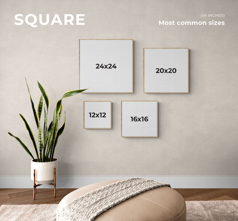 Square art sizes