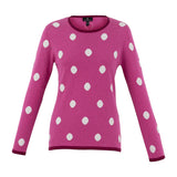 Marble-Round-Neck-Spotty-Sweater-Berry