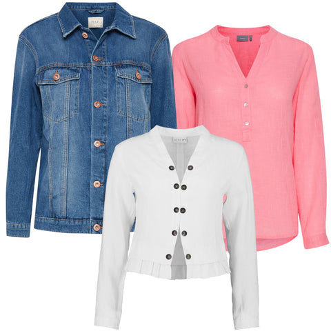 Pulz-Denim-Jacket-Mid-Blue-B-Young-Henri-Shirt-Pink-Foil-Friller-Jacket-White