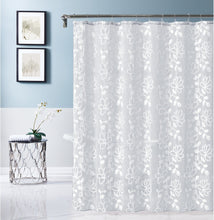 Load image into Gallery viewer, Dainty Home Rita Chenille Embroidered Shower Curtain
