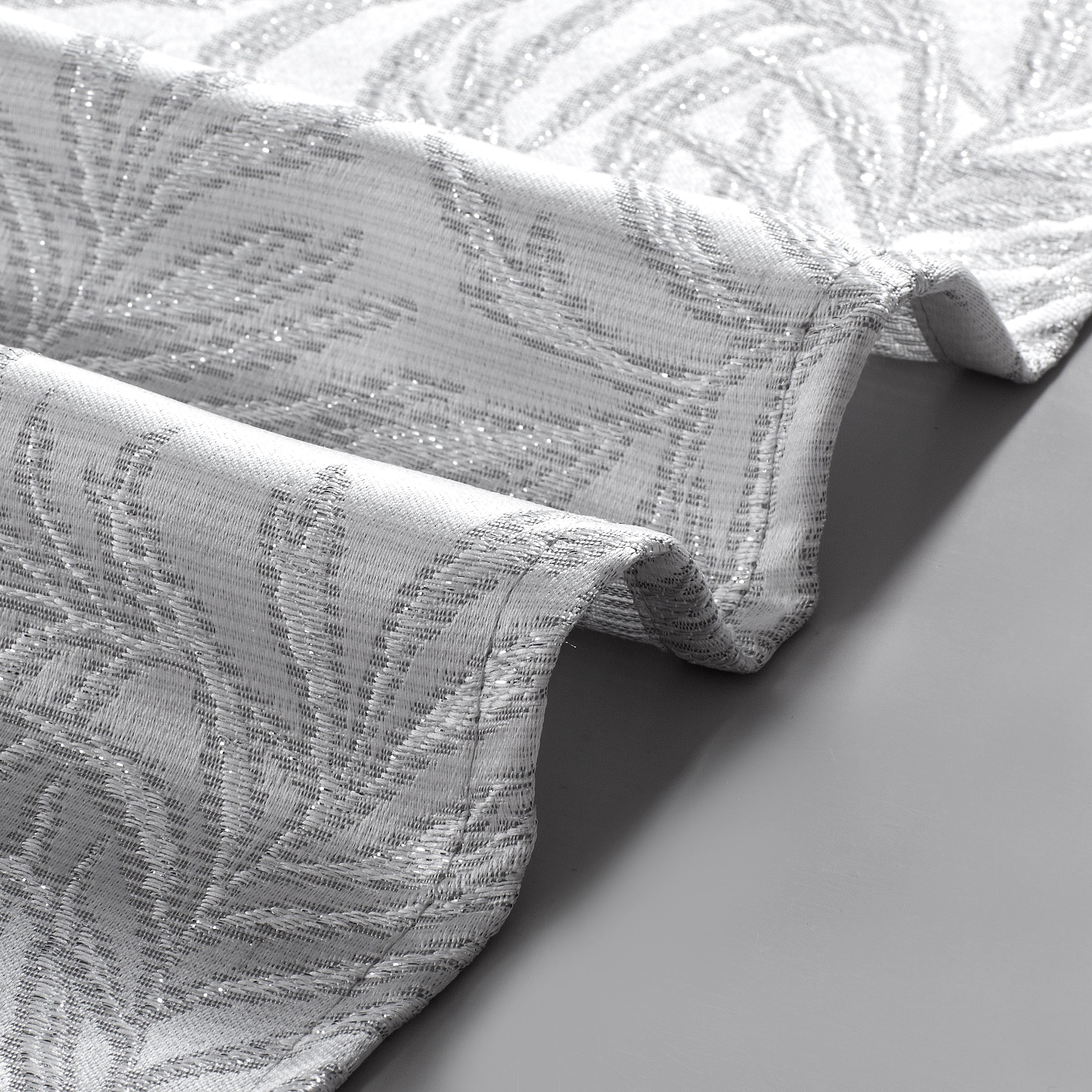 Dainty Home Palm 3D 3D Lurex Weaved Palm Tree Leaves Room Darkening Grommet Panel Pair