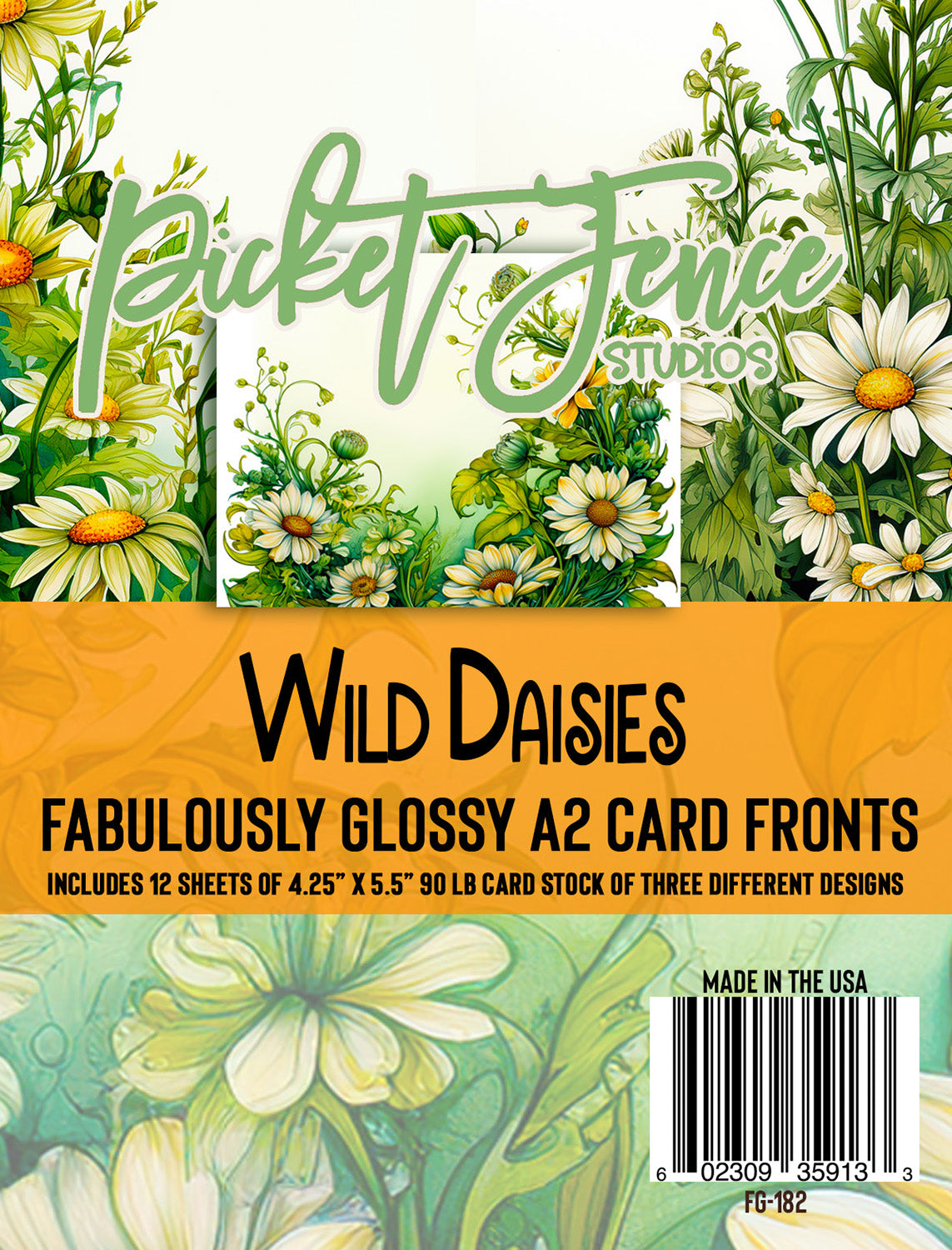 Fabulously Glossy A2 Card Fronts - Wild Daisies