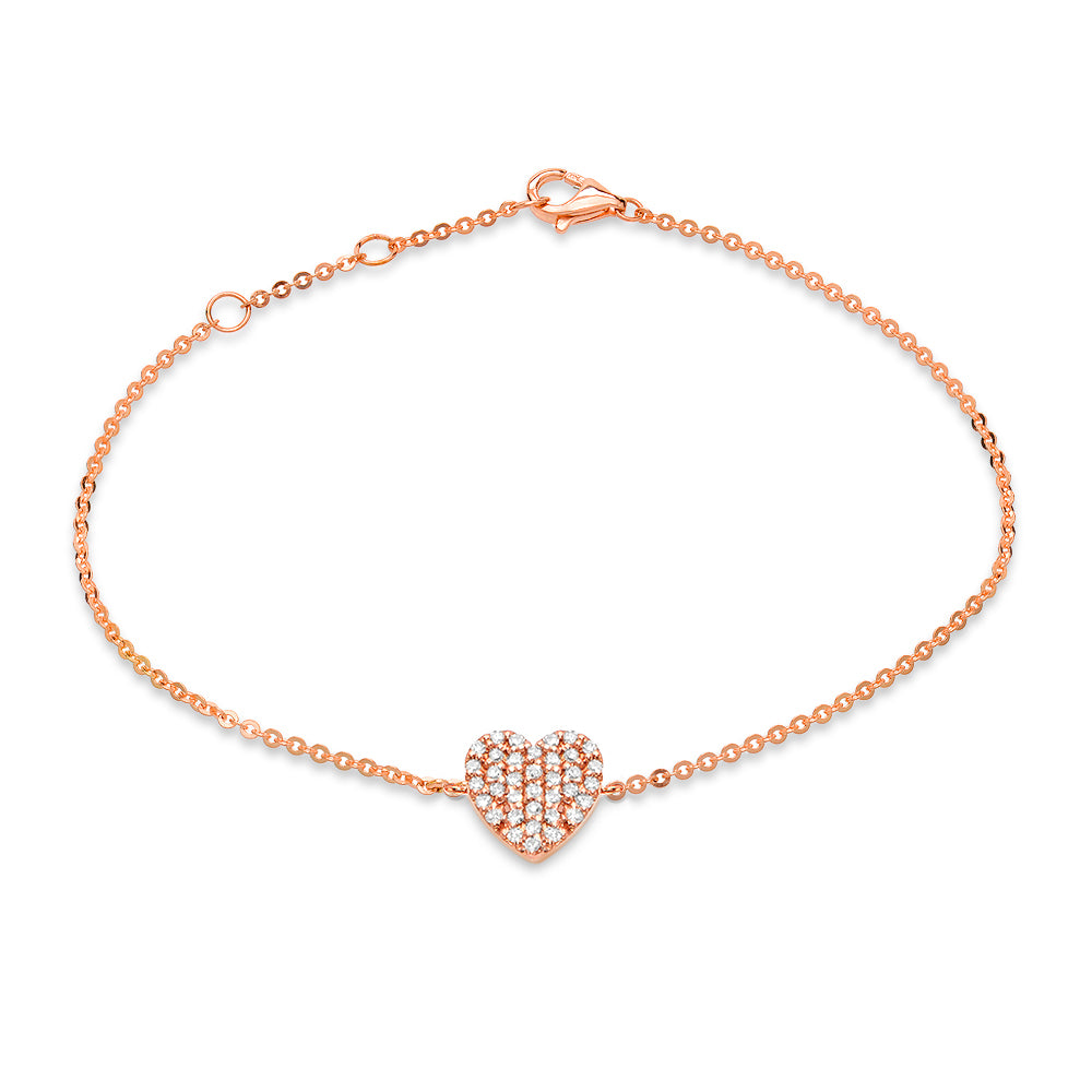 Pave Heart Bracelet – Liven Company