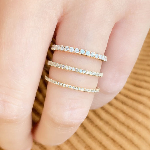 Pave Eternity Band | Diamond and 14K Gold Eternity Band | Liven – Liven ...