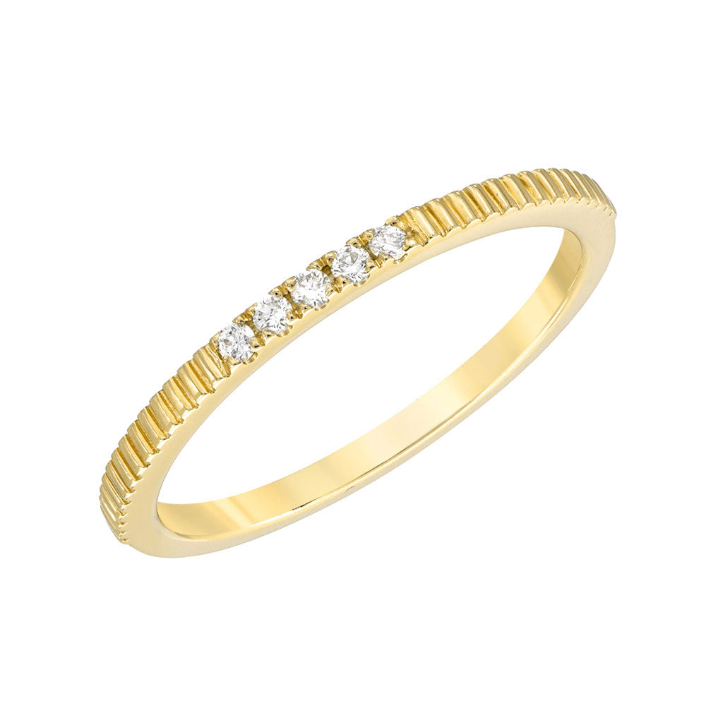 Linear Texture Band | Petite Diamond Ring | Discover Liven – Liven Company