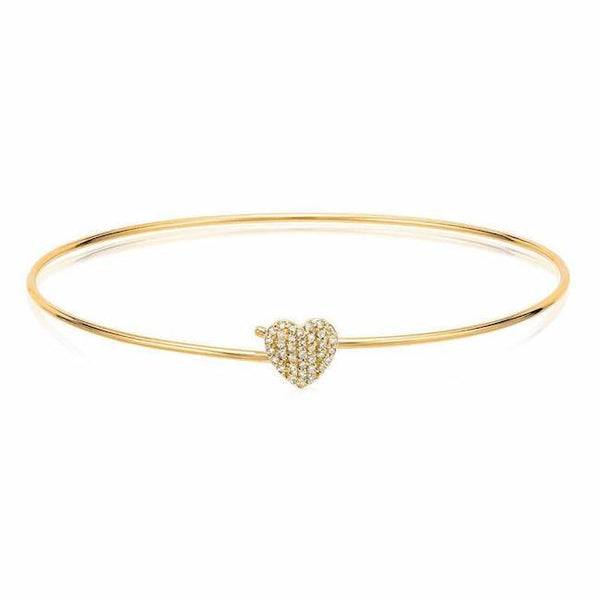 Heart Pave Hook Bangle – Liven Company