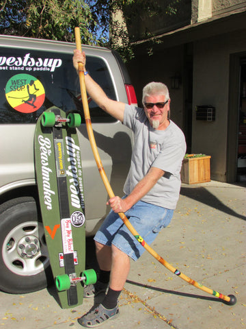 Steve Holt, Supskate Pioneer bending his rattan pole