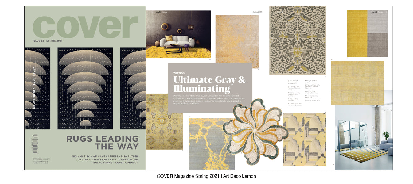 COVER MAGAZINE SPRING 2021 | KNOTS RUGS ART DECO LEMON