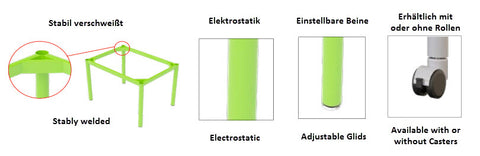 EDU FUN Ultra Holztische mit Metallrahmen Optionen 1