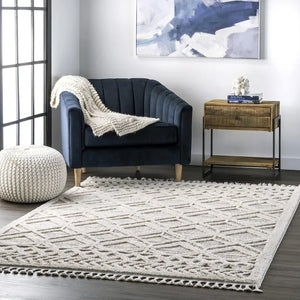 Ansley Moroccan Tassel Area Rug - Decorstly - Moroccan Area Rug