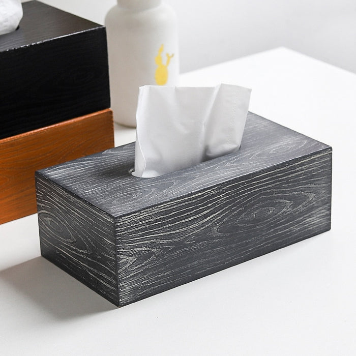 wooden tissue box