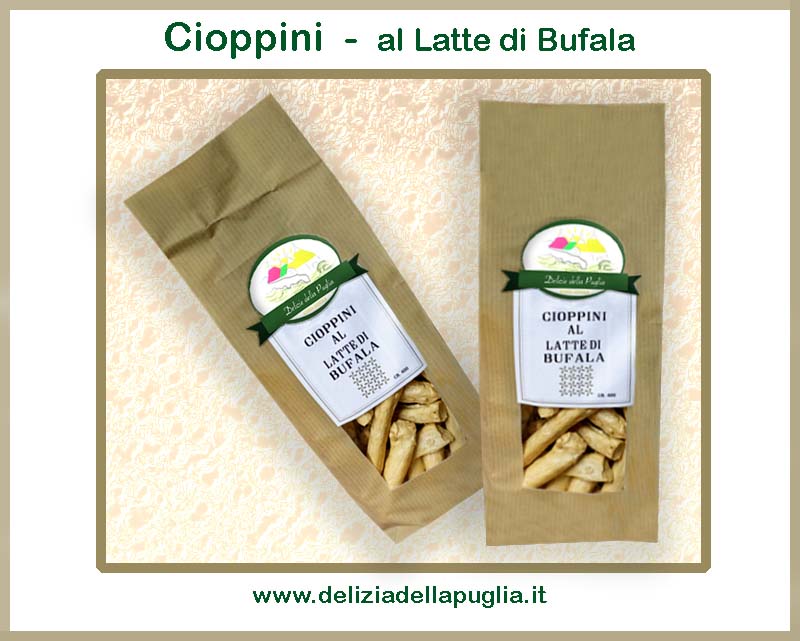 ecco i Cioppini Taralli Pugliesi al Latte di Bufala vere Delizie della Puglia