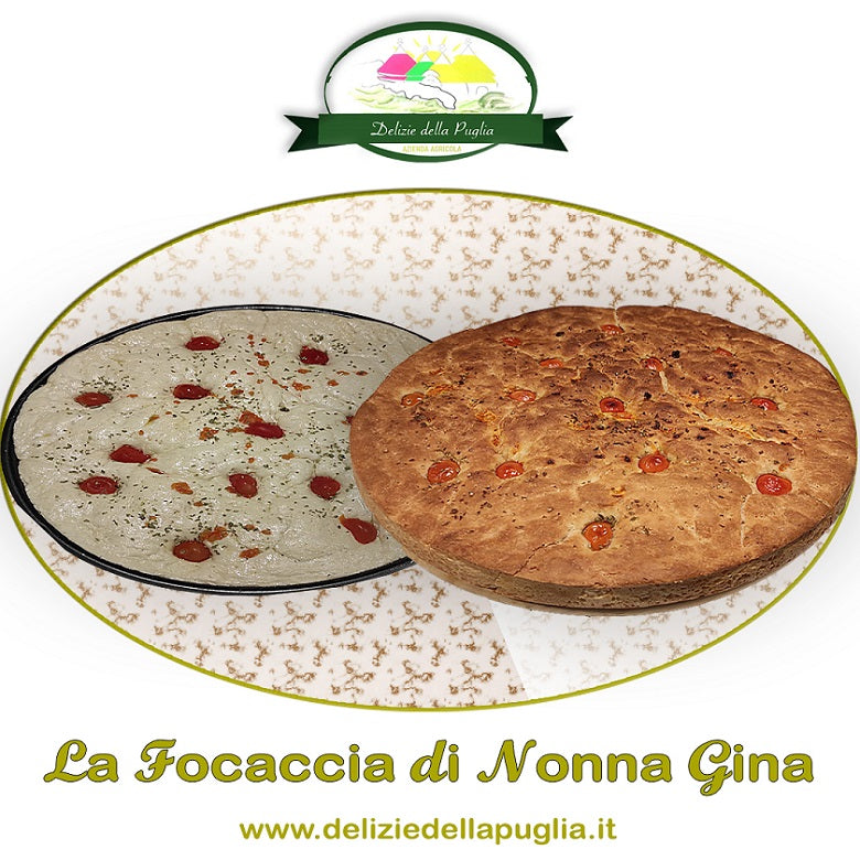 La Focaccia Biscegliese la ricetta di Nonna Gina con pomodorini Focaccia tipica della Puglia una Delizia della Puglia