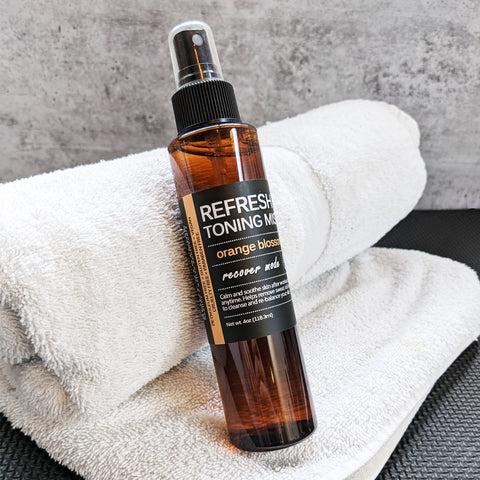 Calming Toner Mist to cleanse and cool the skin after workouts