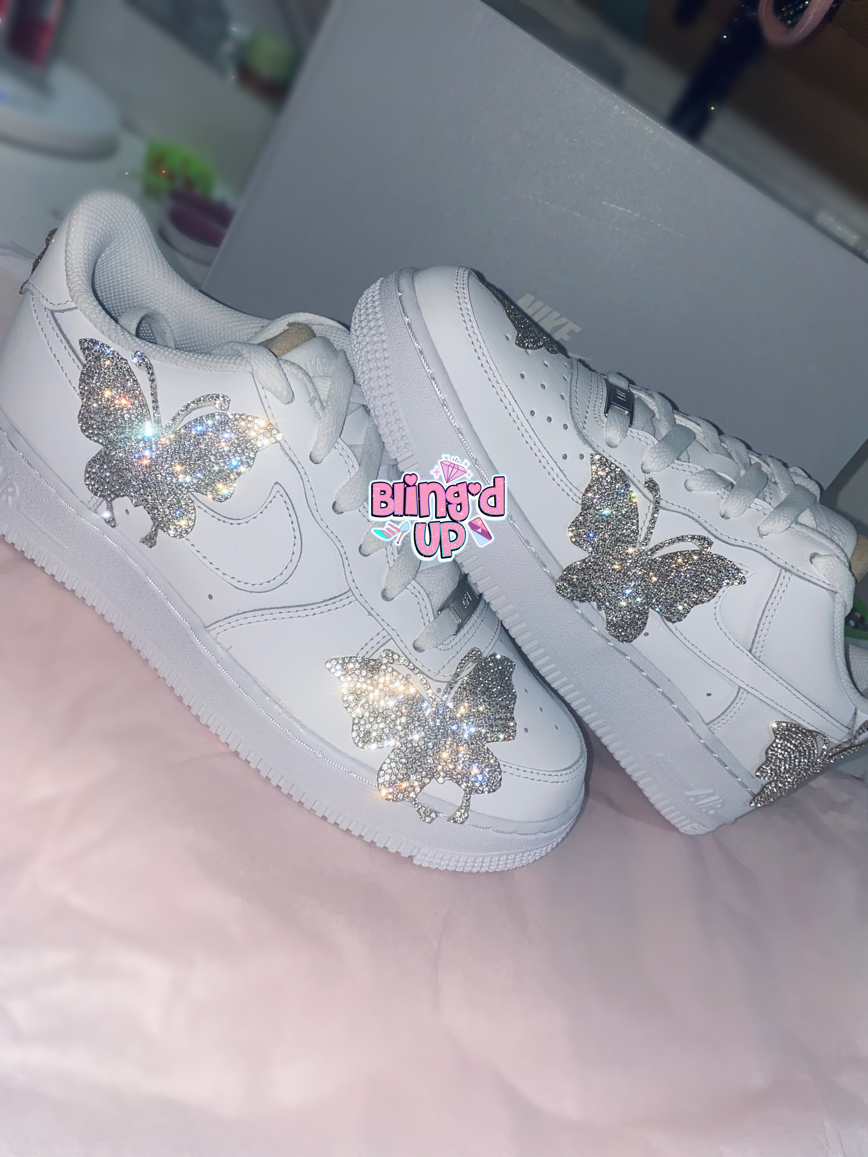 womens butterfly air force ones