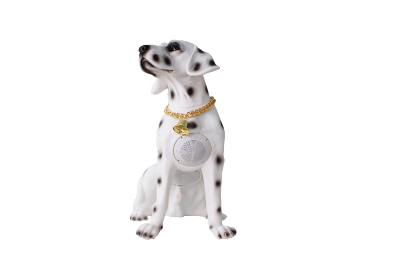 white dog speaker