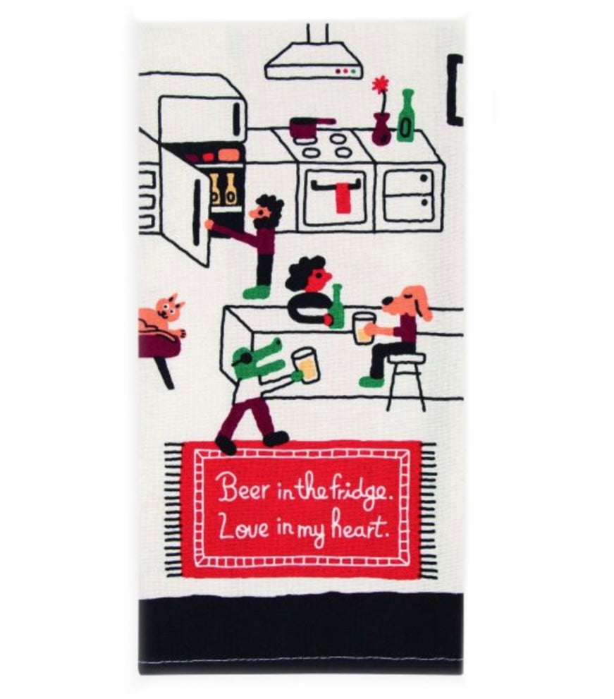 Beer in the Fridge Dish Towel