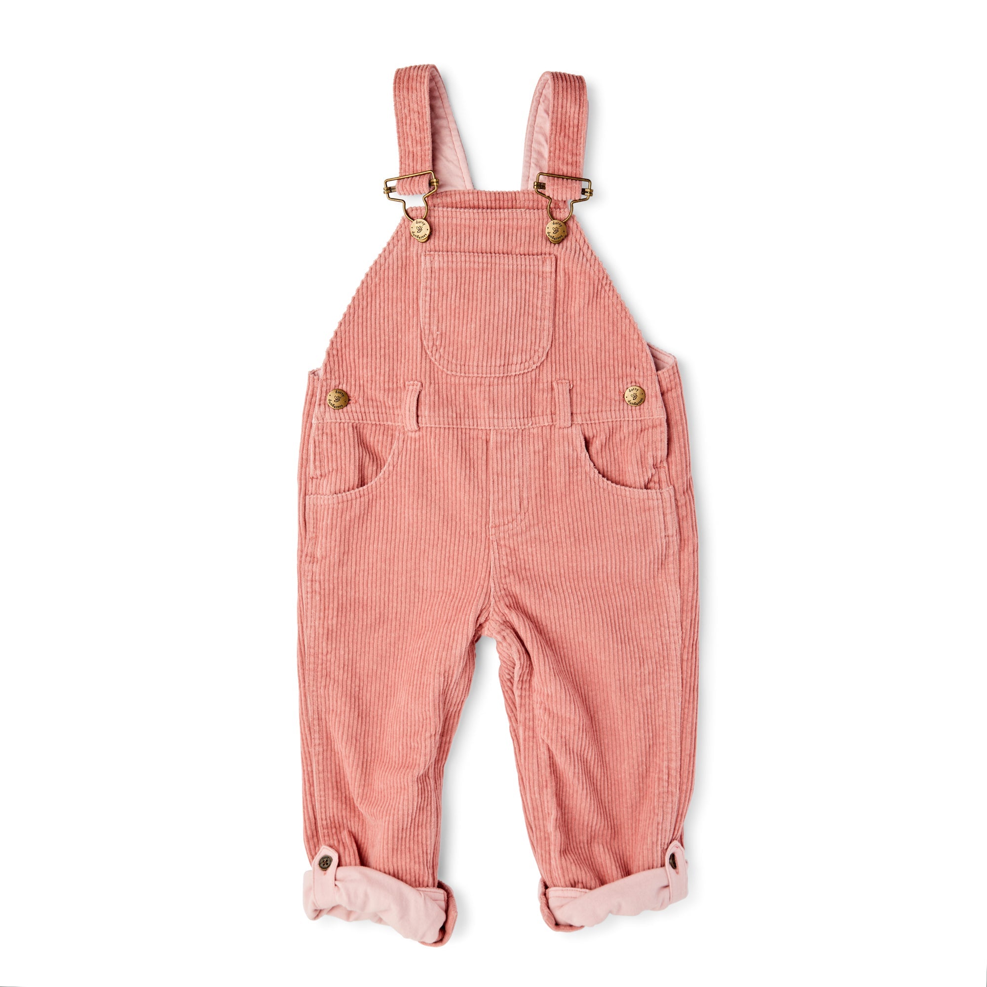 Image of Pink Chunky Cord Dungarees