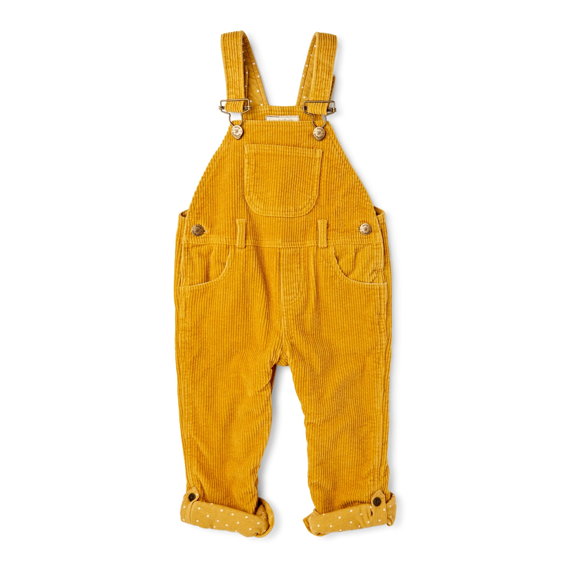 Image of Ochre Chunky Cord Dungarees
